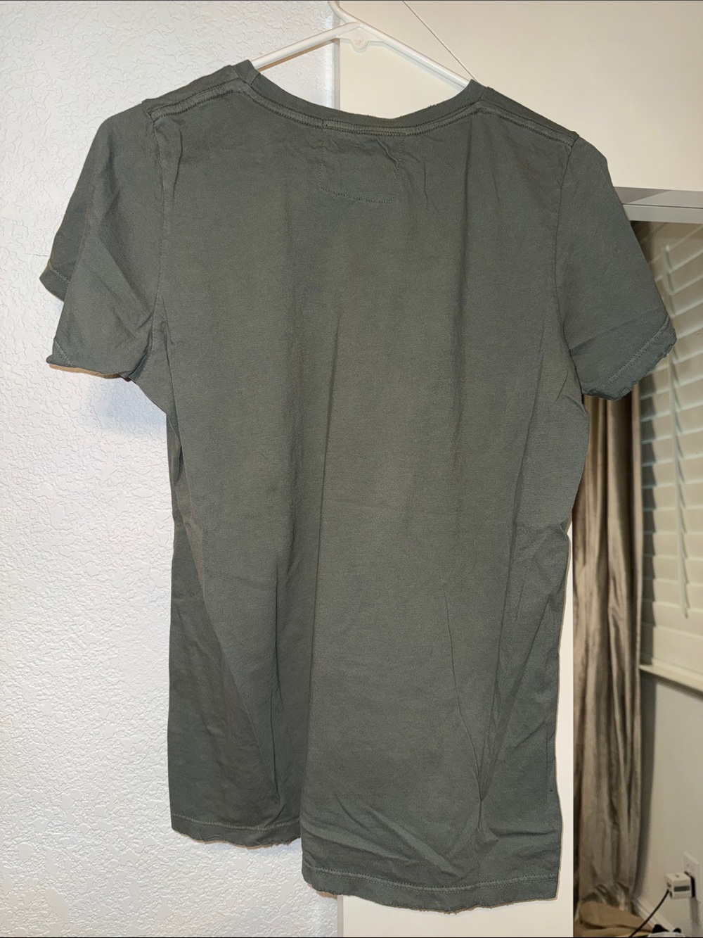 GG Olive Short Sleeve Logo Tee with Yellow & Red-Green Stripe - Picture 3 of 4